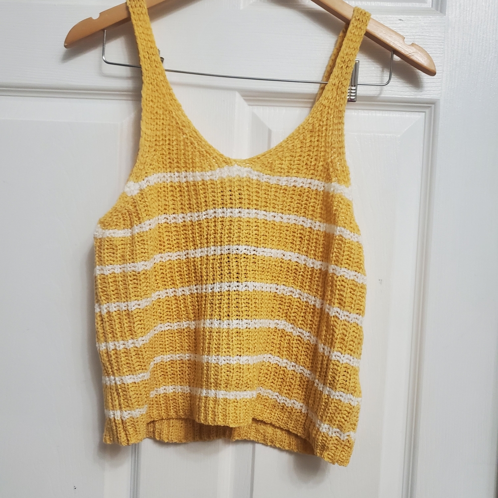 Moon & Madison Mustard and White Striped Camisole - NWT - SIZE L